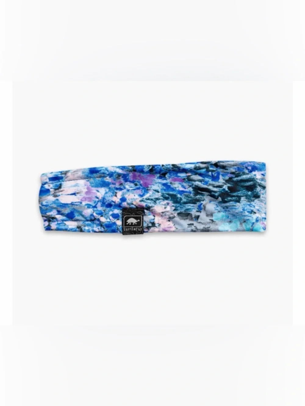 Turtle Fur Women's Fluffy Lined Headband Blue White Floral NWT Quick Dry Stretch